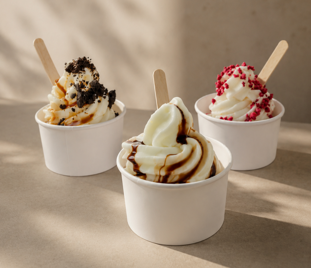 Italian and scoop ice cream at a mobile event stand