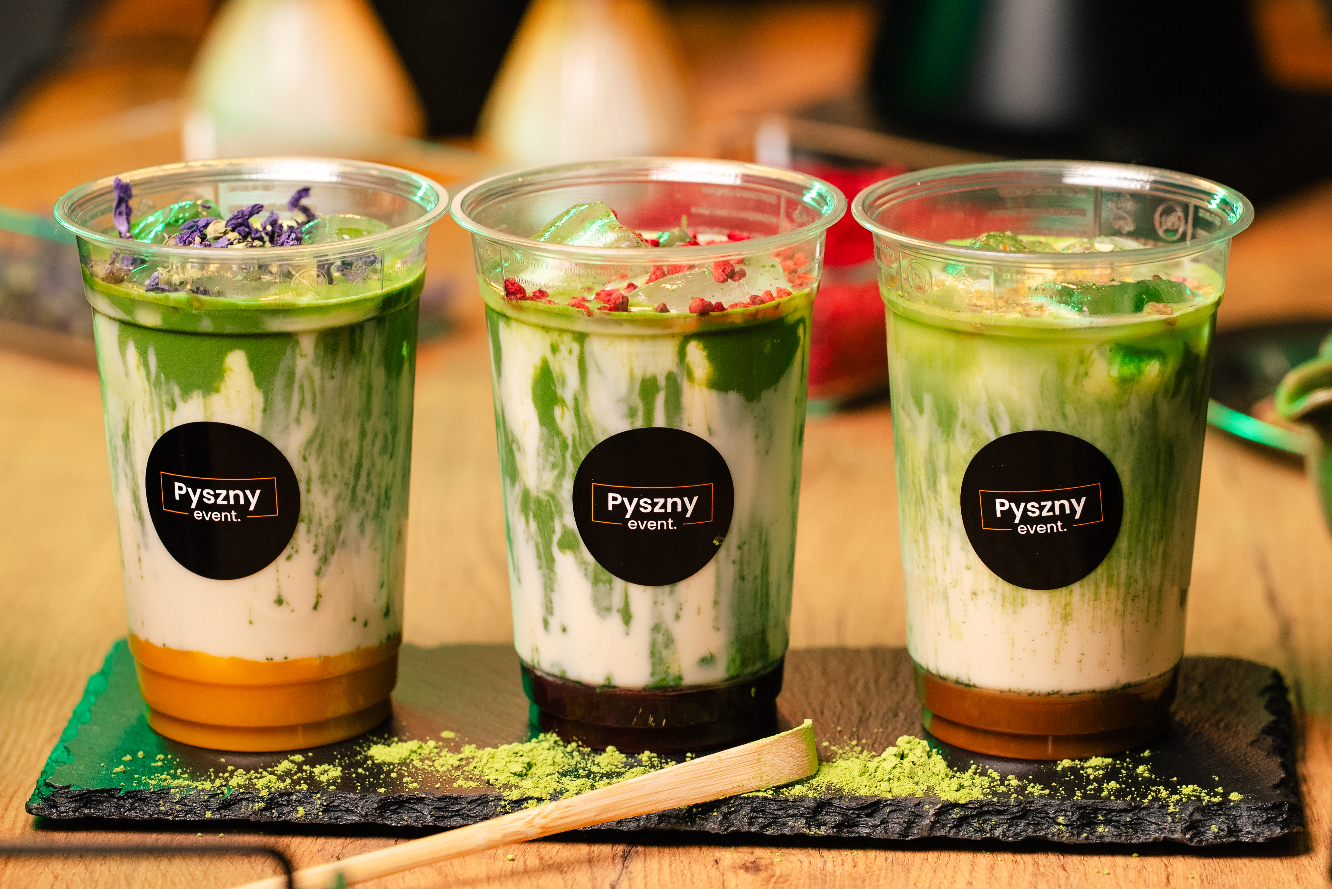 Matcha and Blue Matcha served at a corporate event